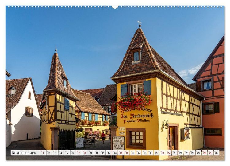 Produktbild: Die Els&auml;sser Weinstra&szlig;e (Wandkalender 2026 DIN A2 quer), CALVENDO Monatskalender
