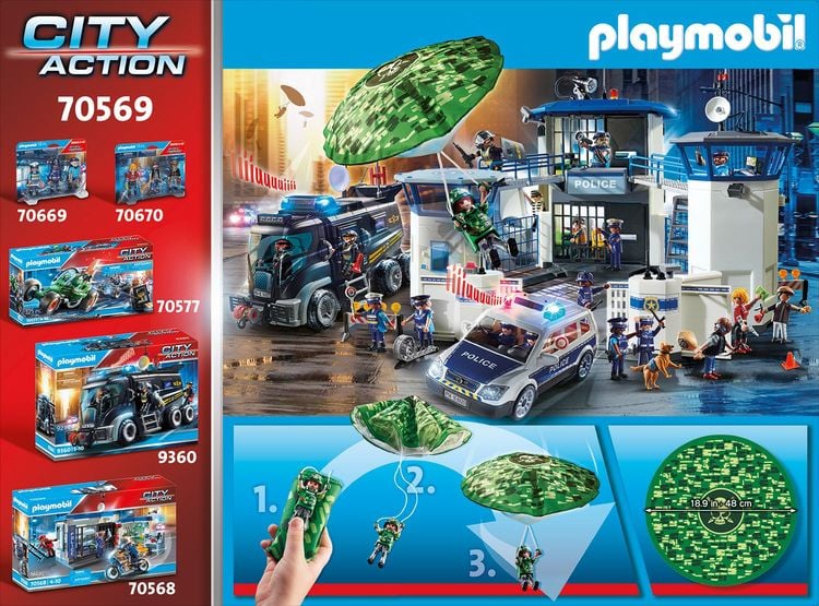 Produktbild: PLAYMOBIL® 70569 Polizei-Hubschrauber: Fallschirm-Verfolgung
