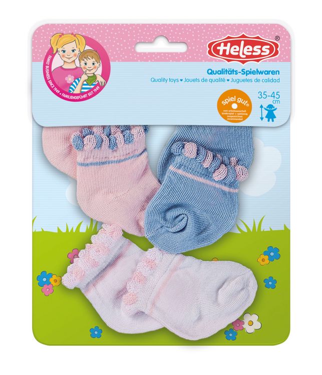 Produktbild: Puppen-S&ouml;ckchen 3 Paar, Gr&ouml;&szlig;e 35 - 46 cm