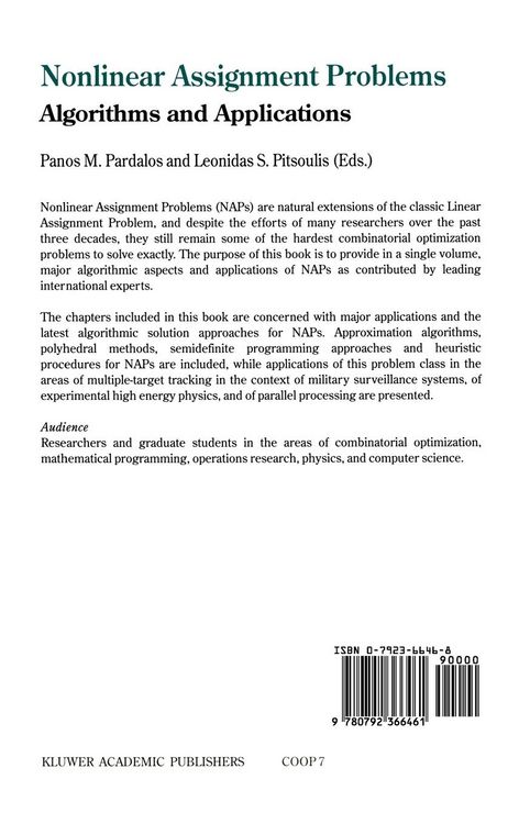 Produktbild: Nonlinear Assignment Problems