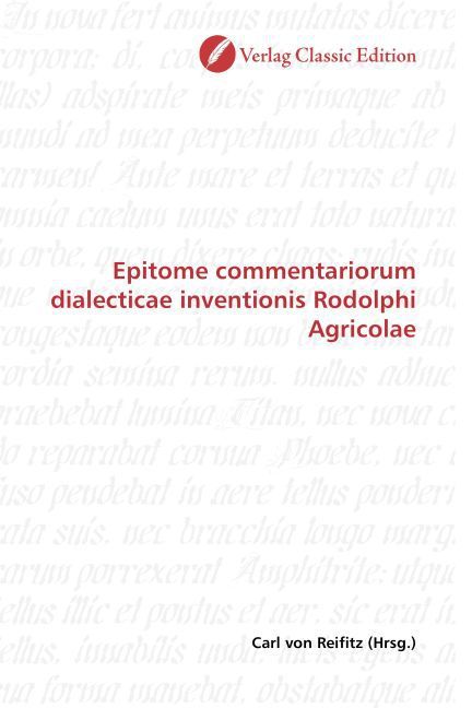 Produktbild: Epitome commentariorum dialecticae inventionis Rodolphi Agri