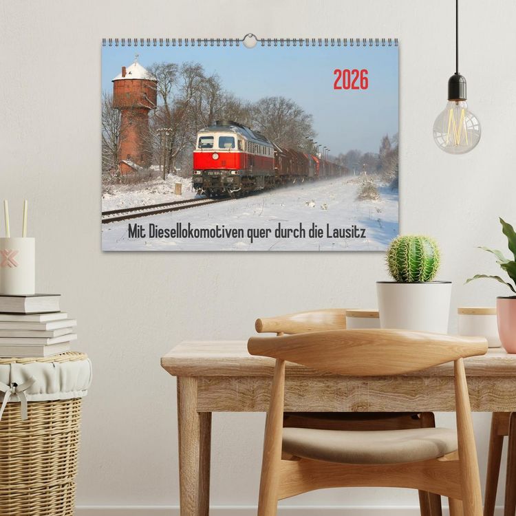 Produktbild: Mit Diesellokomotiven quer durch die Lausitz - 2026 (Wandkalender 2026 DIN A3 quer), CALVENDO Monatskalender