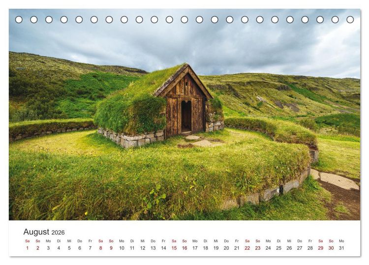 Produktbild: Sommer in Island (Tischkalender 2026 DIN A5 quer), CALVENDO Monatskalender