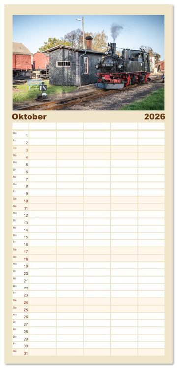 Produktbild: Familienplaner 2026 - Volldampf voraus! mit 5 Spalten (Wandkalender, 21 x 45 cm) CALVENDO