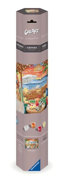 Produktbild: CreArt Canvas Leinwand - Gem&uuml;tliche Strandh&uuml;tte