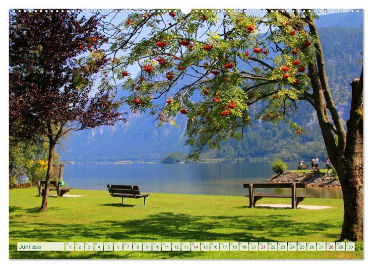 Produktbild: Hallstatt, Marktgemeinde am Hallst&auml;tter See (Wandkalender 2026 DIN A2 quer), CALVENDO Monatskalender