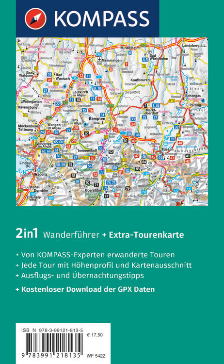Produktbild: KOMPASS Wanderf&uuml;hrer Wandertrilogie Allg&auml;u, 84 Touren