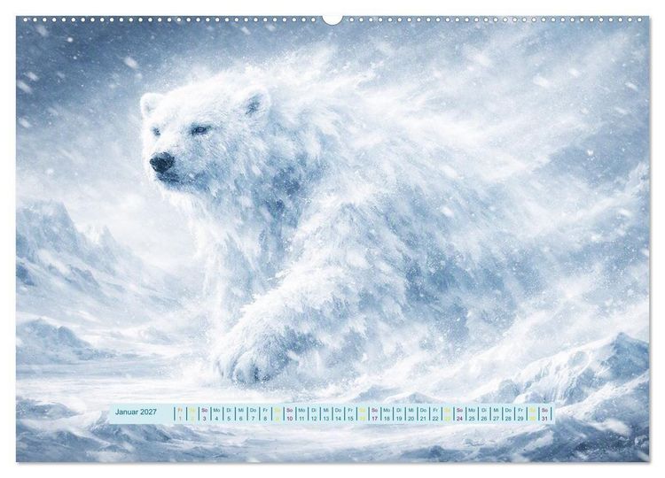 Produktbild: UNsichtbare Tiere - Eine poetische Sammlung aus Licht, Nebel und Fantasie (hochwertiger Premium Wandkalender 2027 DIN A2 quer), Kunstdruck in Hochglanz