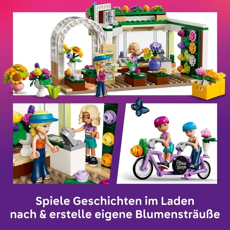 Produktbild: LEGO Friends 42693 Kreativer Blumenladen, Bauset mit 2 Spielfiguren und Zubeh&ouml;r