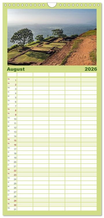 Produktbild: Familienplaner 2026 - Sri Lanka - landschaftliche Vielfalt mit 5 Spalten (Wandkalender, 21 x 45 cm) CALVENDO