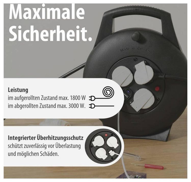 Produktbild: Brennenstuhl 1093900600 Kabeltrommel 10m