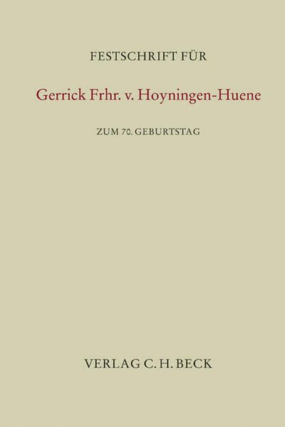 Produktbild: Festschrift f&uuml;r Gerrick Frhr. v. Hoyningen-Huene zum 70. Geburtstag