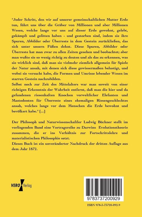 Produktbild: Sechs Vorlesungen &uuml;ber die Darwin&acute;sche Theorie von der Verwandlung der Arten und die erste Entstehung der Organismenwelt