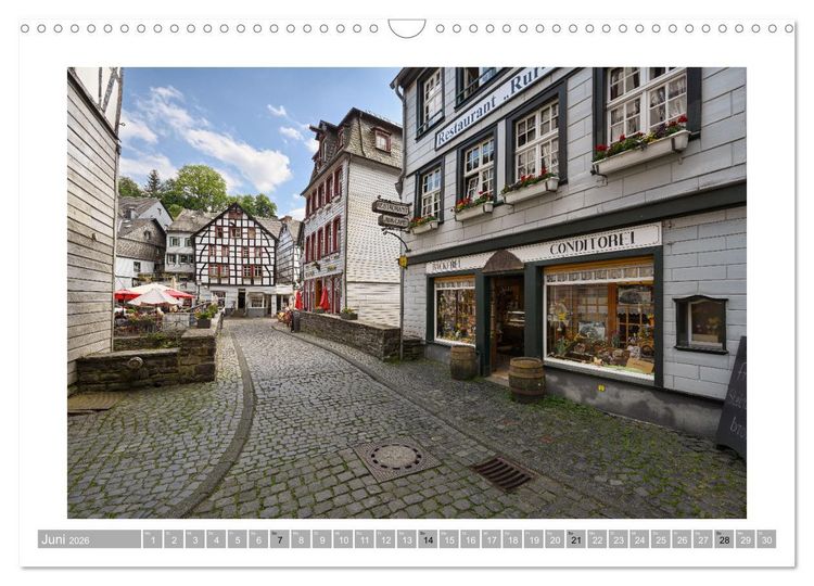 Produktbild: Monschau - Flanieren durch die historische Altstadt (Wandkalender 2026 DIN A3 quer), CALVENDO Monatskalender
