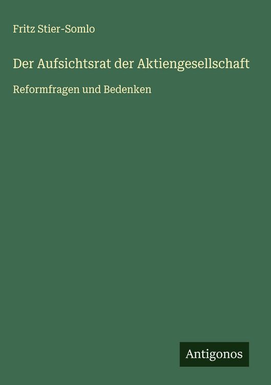 Produktbild: Der Aufsichtsrat der Aktiengesellschaft