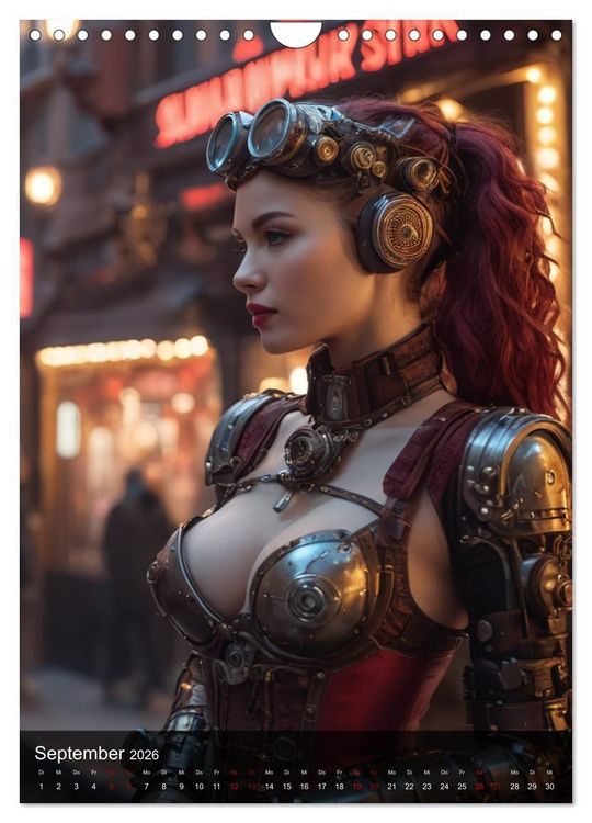 Produktbild: Steampunk - Stadtleben - Rotlichtviertel (Wandkalender 2026 DIN A4 hoch), CALVENDO Monatskalender