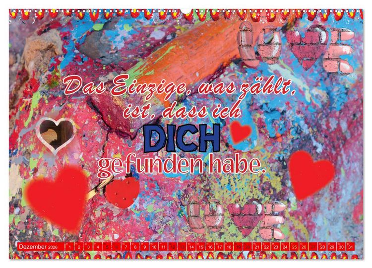 Produktbild: So sch&ouml;n, dass es dich gibt (hochwertiger Premium Wandkalender 2026 DIN A2 quer), Kunstdruck in Hochglanz