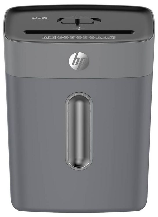Produktbild: HP OneShred 815CC Aktenvernichter 8 Blatt Partikelschnitt P-4 15 l Vernichtet auch B&uuml;roklammern, Heftklammern, Kreditkarte