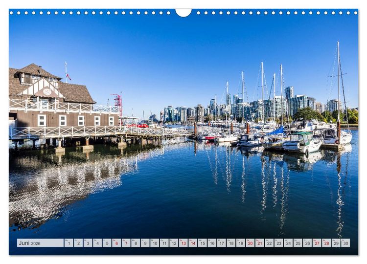 Produktbild: VANCOUVER K&uuml;stencharme und Urbanit&auml;t (Wandkalender 2026 DIN A3 quer), CALVENDO Monatskalender