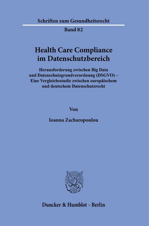 Produktbild: Health Care Compliance im Datenschutzbereich