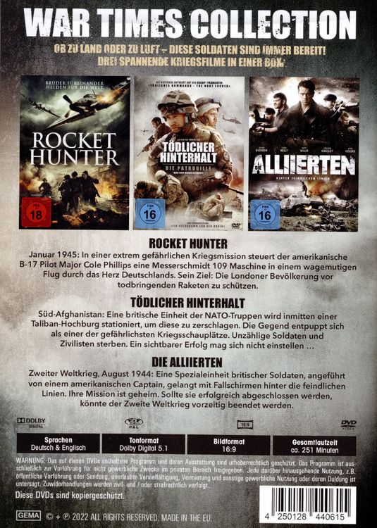 Produktbild: War Times Collection [3 DVDs]