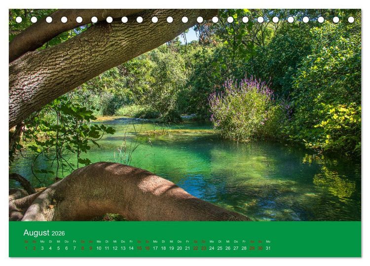 Produktbild: Nationalpark Krka - Wasser-Wunderwelt in Dalmatien (Tischkalender 2026 DIN A5 quer), CALVENDO Monatskalender