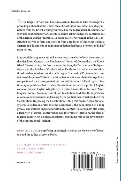 Produktbild: The Origins of American Constitutionalism