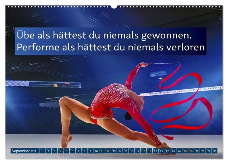 Produktbild: St&auml;rker als gestern &ndash; Sportliche Motivation in Bildern und Spr&uuml;chen (hochwertiger Premium Wandkalender 2027 DIN A2 quer), Kunstdruck in Hochglanz
