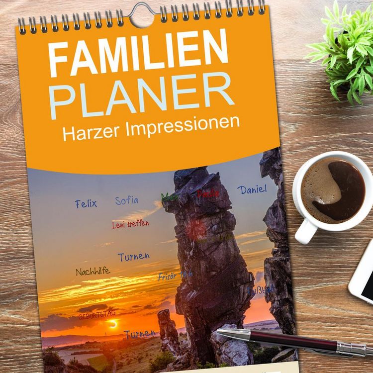 Produktbild: Familienplaner 2026 - Harzer Impressionen mit 5 Spalten (Wandkalender, 21 x 45 cm) CALVENDO