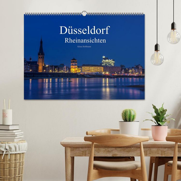 Produktbild: D&uuml;sseldorf - Rheinansichten (Wandkalender 2026 DIN A2 quer), CALVENDO Monatskalender