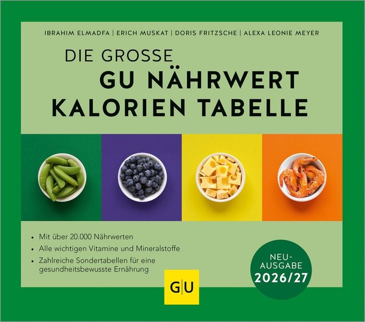 Produktbild: Die gro&szlig;e GU N&auml;hrwert-Kalorien-Tabelle 2026/27
