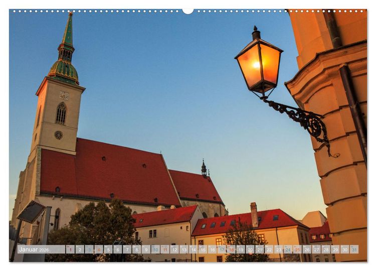 Produktbild: Zauberhaftes Bratislava - Entz&uuml;ckende Hauptstadt der Slowakai an der Donau (hochwertiger Premium Wandkalender 2026 DIN A2 quer), Kunstdruck in Hochglanz