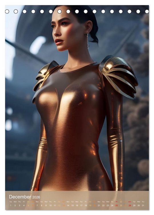 Produktbild: Future Fashion Unveiled (Desk Calendar 2026 DIN A5 portrait), CALVENDO 12 Month DeskCalendar