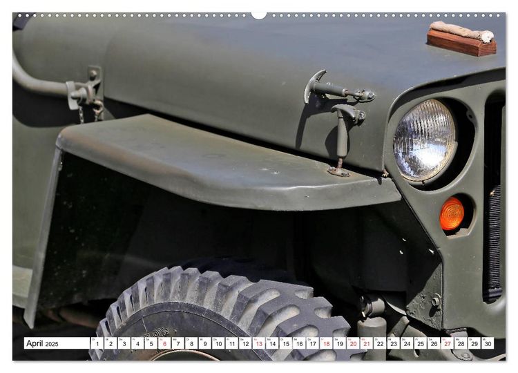 Produktbild: Willys Jeep im Detail vom Frankfurter Taxifahrer Petrus Bodenstaff (hochwertiger Premium Wandkalender 2025 DIN A2 quer), Kunstdruck in Hochglanz