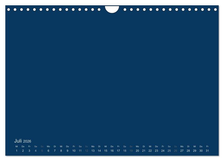 Produktbild: Bastelkalender - Dunkelblau (Wandkalender 2026 DIN A4 quer), CALVENDO Monatskalender