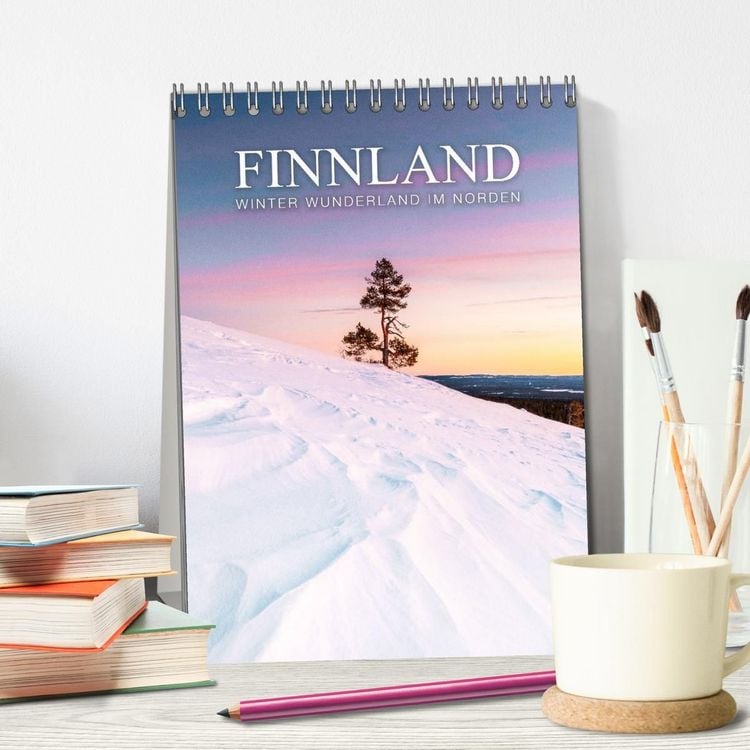 Produktbild: Finnland - Winter Wunderland (Tischkalender 2027 DIN A5 hoch), CALVENDO Monatskalender