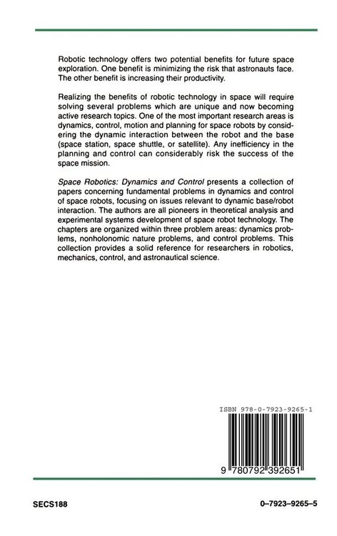 Produktbild: Space Robotics: Dynamics and Control