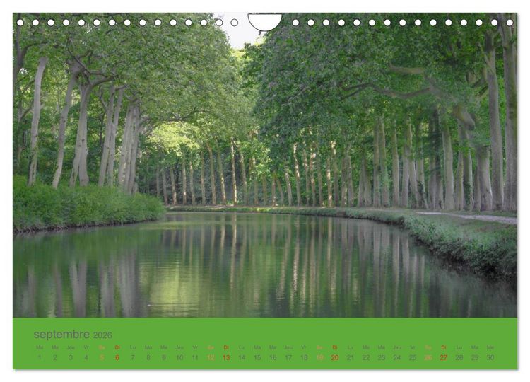 Produktbild: Croisi&egrave;re sur le Canal du Midi (Calendrier mural 2026 DIN A4 vertical), CALVENDO calendrier mensuel