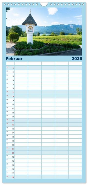 Produktbild: Familienplaner 2026 - Der wundersch&ouml;ne Faaker See in K&auml;rnten mit 5 Spalten (Wandkalender, 21 x 45 cm) CALVENDO