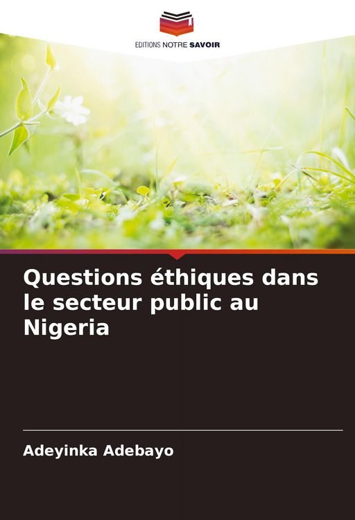Produktbild: Questions &eacute;thiques dans le secteur public au Nigeria