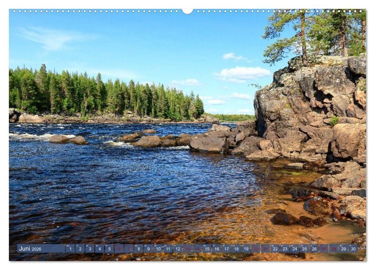 Produktbild: Finnisch Lappland (hochwertiger Premium Wandkalender 2026 DIN A2 quer), Kunstdruck in Hochglanz