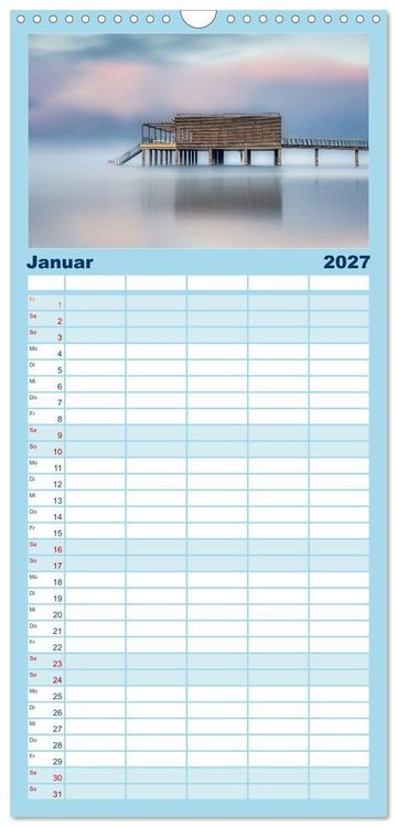 Produktbild: Familienplaner 2027 - Bodensee Weitblicke mit 5 Spalten (Wandkalender, 21 x 45 cm) CALVENDO