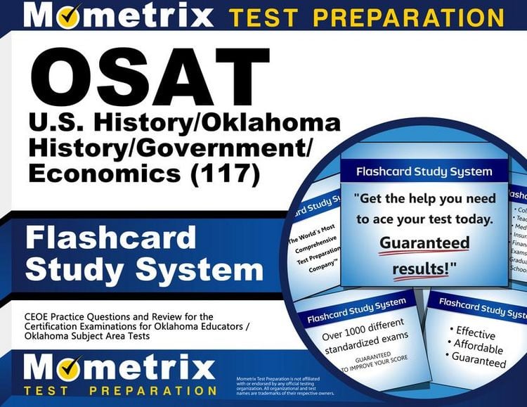 Produktbild: OSAT U.S. History/Oklahoma History/Government/Economics (117) Flashcard Study System
