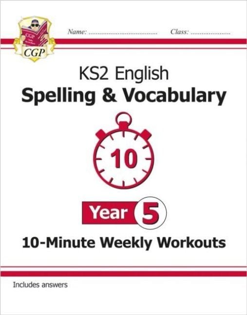 Produktbild: KS2 Year 5 English 10-Minute Weekly Workouts: Spelling & Vocabulary