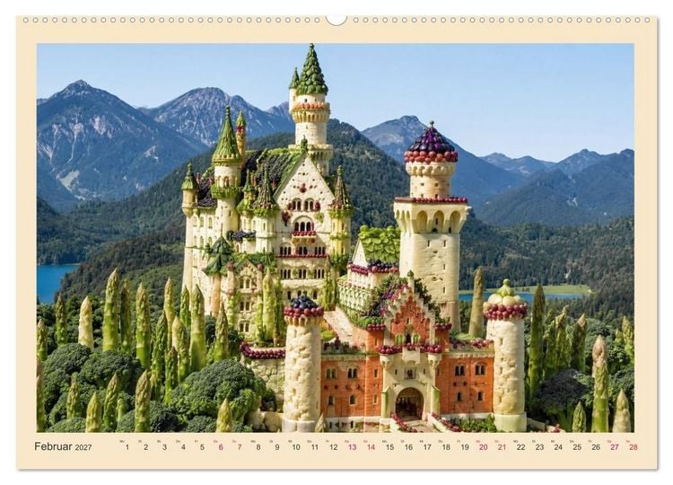 Produktbild: Historische Reiseziele f&uuml;r Vegetarier (hochwertiger Premium Wandkalender 2027 DIN A2 quer), Kunstdruck in Hochglanz