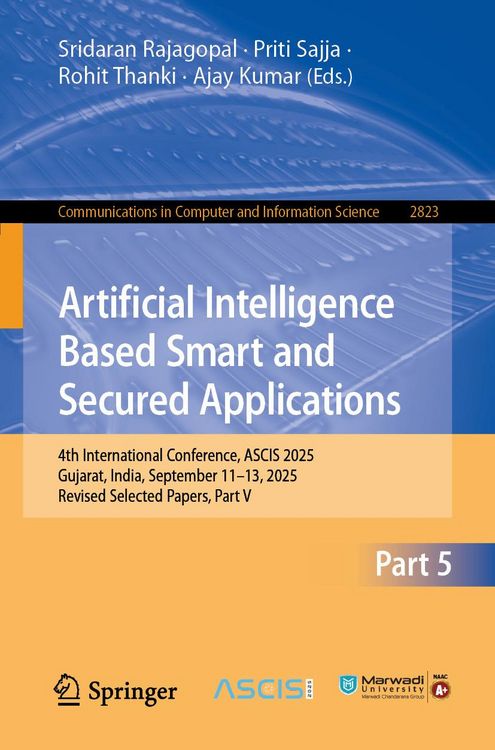 Produktbild: Artificial Intelligence Based Smart and Secured Applications