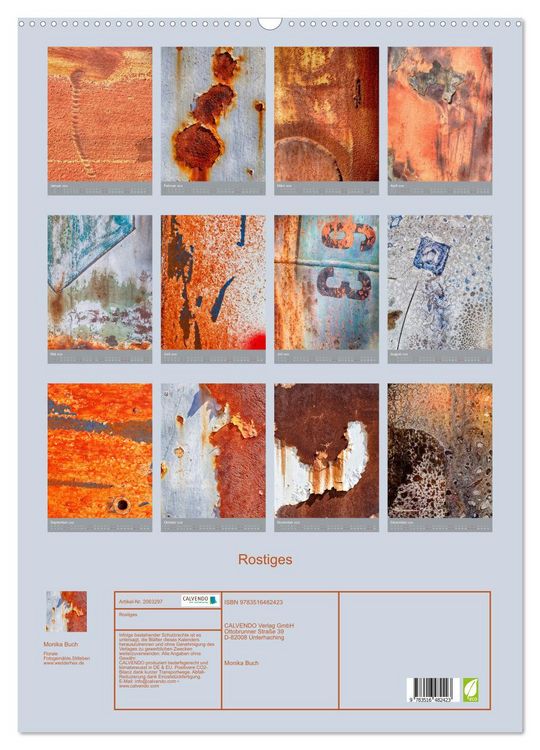 Produktbild: Rostiges (Wandkalender 2026 DIN A2 hoch), CALVENDO Monatskalender