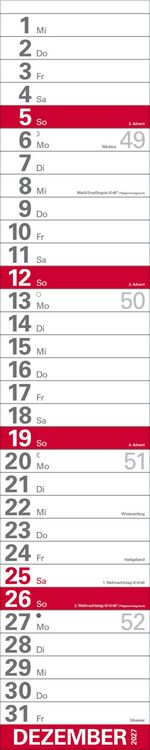 Produktbild: XXL Planer Gro&szlig;druck rot 2027