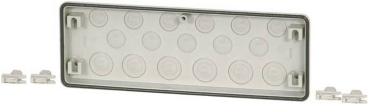 Produktbild: Eaton FL4-3 17236 Flanschplatte mit Vorpr&auml;gung (L x B x H) 23 x 329 x 116mm Grau 1St.