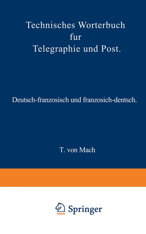 Produktbild: Technisches W&ouml;rterbuch f&uuml;r Telegraphie und Post